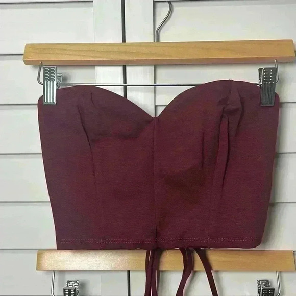 Fashion Nova Oh She Rich Rich Skirt Set Size Small Burgundy NWT - Picture 6 of 11